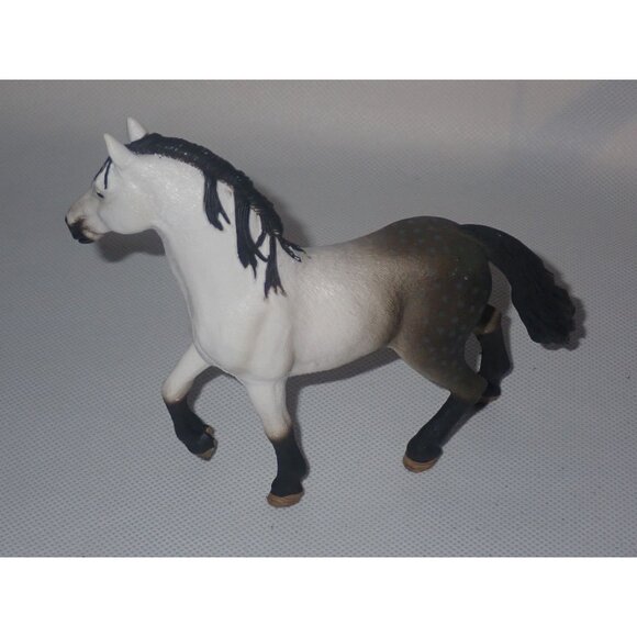Schleich Horse Andalusian Stallion Toy Figure 13821 Gray Retired - Picture 3 of 5